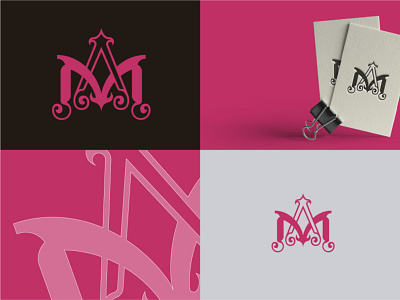 Monogram AM - Brand Personal branding design icon lettering logo typography vector