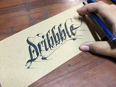 caligrafía dribbble