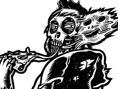 Drawlloween - Zombie drawlloween kevin luong pizza zombie