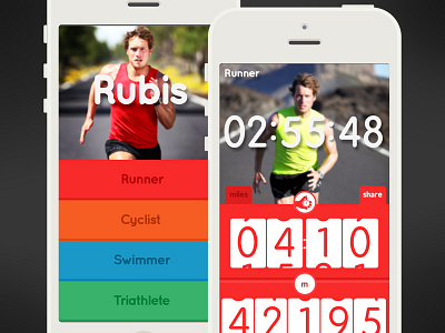 Rubis - Your Personal Best | iPhone app app appstore cyclist design icon iphone rubis runner sports swimmer triathlete triathlon