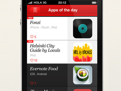 Overlapps iPhone app - 'Apps of the day' app appstore design icons iphone itouch