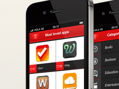 Overlapps iPhone app - 'Most loved apps' app appstore design icons iphone itouch
