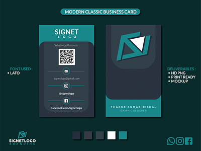 MODERN BUSINESS CARD brand design brand identity branding branding concept brands business card business card design business card mockup business card template design logo