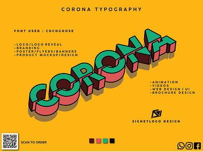CORONA Typography Design