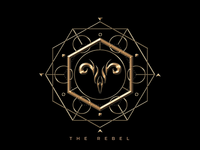 THE REBEL - ShredxXx 3d 3d logo album art band band logo gold logo metal band metalheads prog progressive metal shredxxx signet logo song art