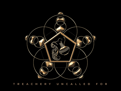 TREACHERY UNCALLED FOR - ShredxXx 3d 3d gold 3d logo adobe illustrator brand design gold logo metal band metalhead photoshop progressive metal shredxxx signet logo song art