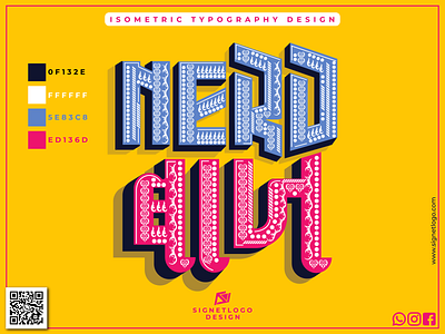 Isometric Indian Typography