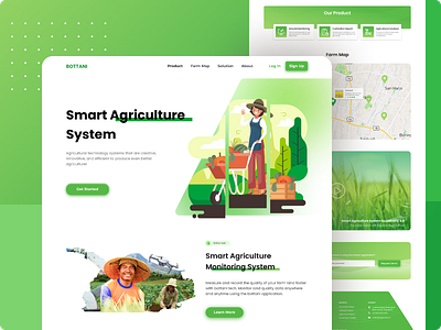 Bottani - Landingpage Smart Agryculture graphic design ui