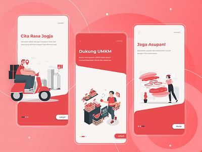 On Boarding Screen - Jogja Taste graphic design ui