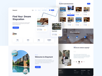 Stayment - Staycation Landing Page apartment branding hotels landing page staycation ui ux villa website