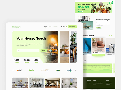 interiyours - Furniture Landing Page