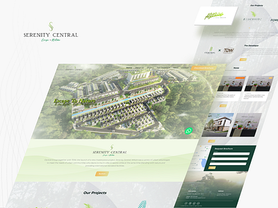 Serenity Central - Website beachside central group company website foresthill hillside landingpage modern website property resort living concept tdw the developer ui ux villa website