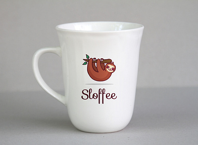 Coffee MUG design coffee cute mascot mug sloffee sloth