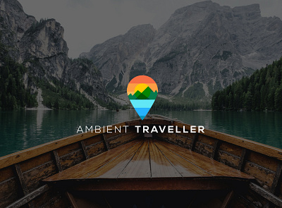 Traveller Logo colorfull fun landscape logo logodesign travel tree vlog