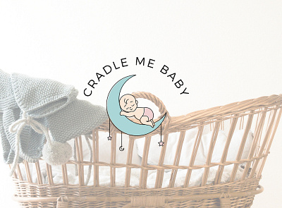 Cutsy Logo Design baby cardle creasent cute cute art logo moon sleep