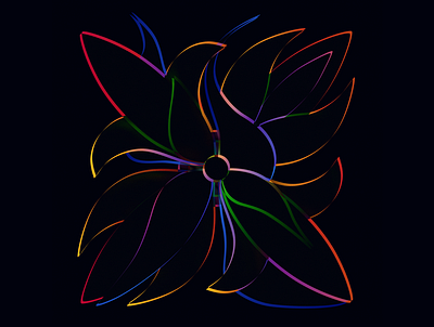 flower night colors contrejour design floral flower illustration negative organic vivid