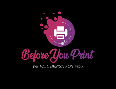 Before You Print Logo branding design illustration illustrator logo typography ui