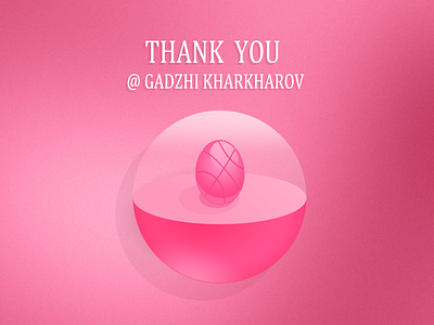 Invite Thank You @Gadzhi Kharkharov app apple dome dribbble glass icon invite ios mac red thankyou ui