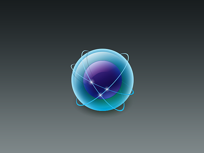 Cell cell crystal earth glass icon science ui