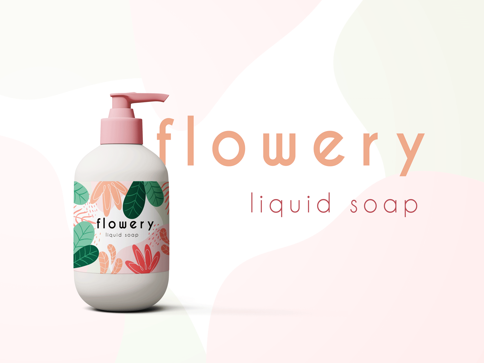 Soap Design branding cosmetics design femenine flower graphicdesign illustration logo mockup typography vector