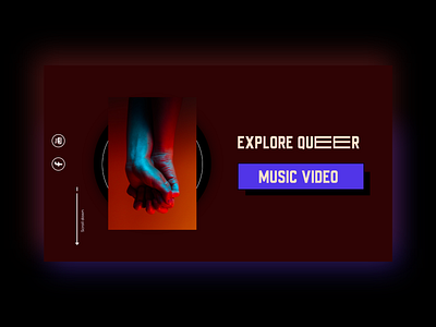 Queer music video desktop desktop design landingpage music app music video music web ui webdesign