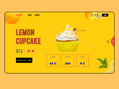 Cupcake web design cupcake delivery design food food app landingpage ui uidesign webdesign