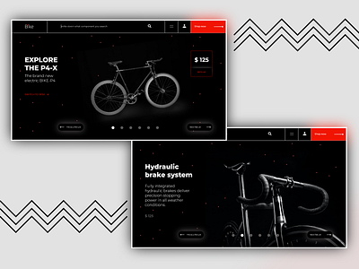 Bike cyle Landing page bike bikecycle landingpage shop ui uiux webdesign