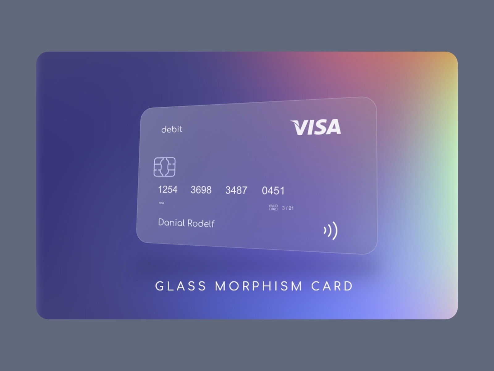 glass card by Fady Magdy on Dribbble