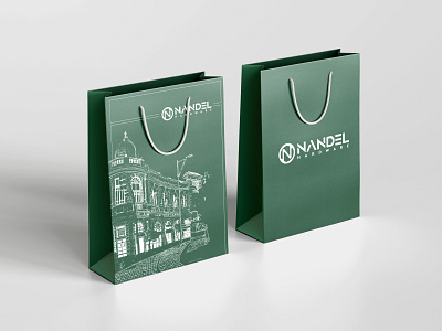 Paper bag deign advertising brand identity branding design graphic design illustration