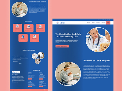 Lotus Hospital - Redesign Web Design - Redesign children hospital health redesign ui design website