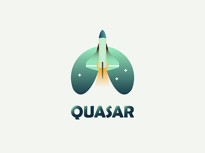 Rocketship | Daily Logo Challenge #1 dailylogochallenge dailylogochallengeday1 day1 logo quasar rocketship