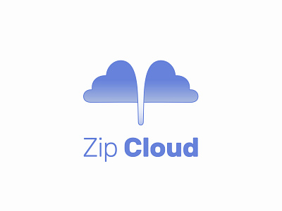 Cloud Computing | Daily Logo Challenge #14 blue cloud cloudy compunting dailylogochallenge day14 logo zip zipper