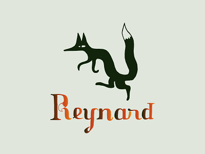 Fox | Daily Logo Challenge #15 black comic dailylogochallenge day15 drawing fox fox logo handwriting illustration logo medieval myth orange photoshop renard reynard script standing walking wily