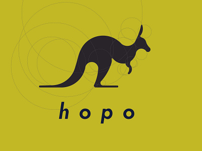 Kangaroo | Daily Logo Challenge #17 black circle circles dailylogochallenge day17 geometric hopo illustration kangaroo logo yellow