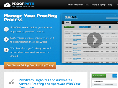Proof Path Home Page web app website design
