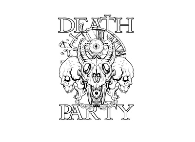 Death Party Clothing Design art artwork clothing design design designer clothing graphic design illustration skull streetwear streetwear design