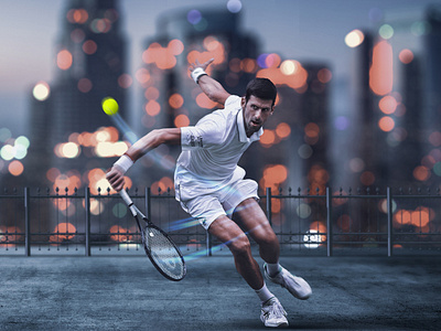 Novak Djokovic compositing design illustration marjan ivkovic nole novak djokovic photo manipulation photoshop photoshop art serbia serbian designer