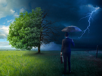 Raining Man compositing imagination marjan ivkovic mattepainting photo manipulation photoshop photoshop art serbia serbian designer