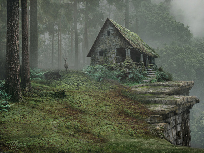 Matte painting - Foggy morning