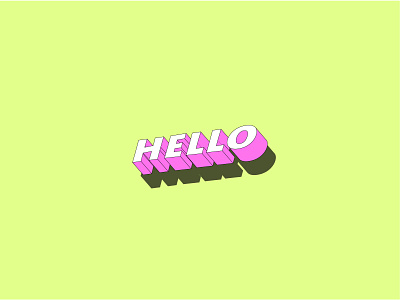 Hello 3d adobe adobe illustrator colors design illustration illustrator pink pinky