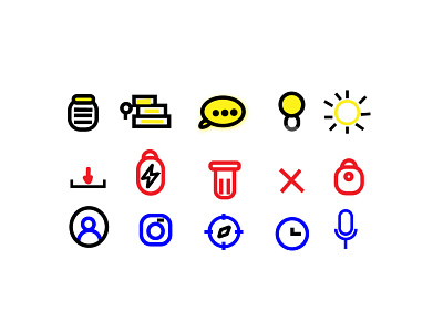 icons 2 adobe adobe illustrator blue colors design flat icon icons illustration illustrator red yellow
