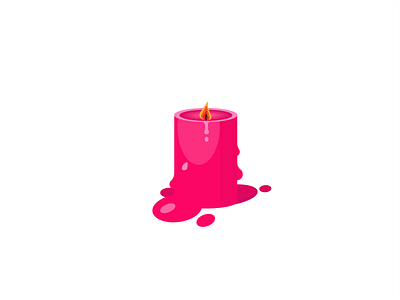 Pink candle adobe adobe illustrator colors cute design flat illustration illustrator pink