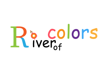 River of colors logo adobe illustrator blue colors design flat green iil logo orenge pink