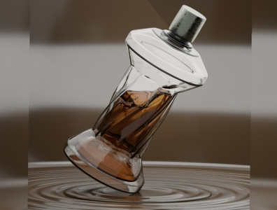 Parfume bottle blender brown design parfume water