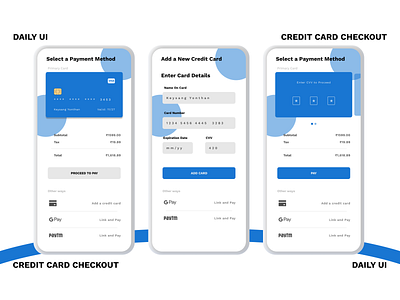 Credit Card Checkout | Daily UI | Day 2 dailyui dailyui002 dailyuichallenge design minimal mobile ui uiux ux