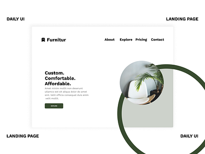 Landing Page | Daily UI | Day 3 dailyui dailyui003 dailyuichallenge design desktop minimal ui uiux ux