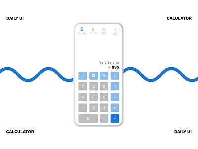 Calculator | Daily UI | Day 4 dailyui dailyui004 dailyuichallenge design minimal mobile ui uiux ux