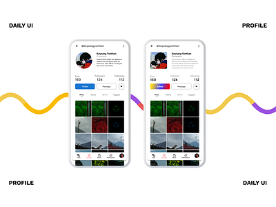 Profile | Daily UI | Day 6 dailyui dailyuichallenge design instagram instagram redesign minimal mobile ui uiux ux