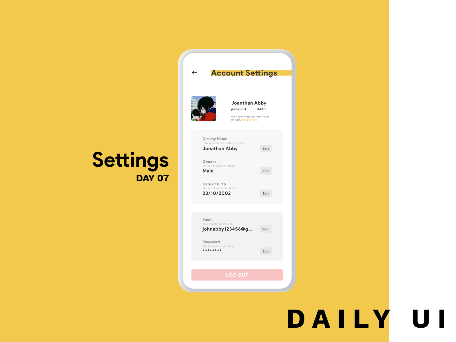 Settings | Daily UI | Day 7 by Keysang Yonthan on Dribbble