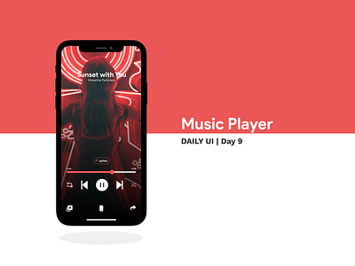 Music Player | Daily UI | Day 9 dailyui dailyui009 dailyuichallenge design minimal mobile ui uiux ux